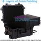 Waterproof Hard Case,27 x 20 x 13 Inch, Equipment Rolling Hard Case with Foam/Wheels/Retractable Handle for camera, Drone,tool, electronics,Shockproof, TSA Friendly, Inner 21.6"X 14.6"X10.2"