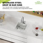 Kitchen And Bar Sink, 15x17 Inch Stainless Steel Drop In Kitchen Sink Modern Single Bowl Topmount Bar Sink Combo-SS Grid,Silicon Mat,Drain Strainer Set Compatibility With Various Kitchen & Bar Style