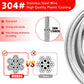 1/8 inch Stainless Steel Security Cable with Hooks 2.6 FT Luggage Lock Security Cable with Loops（10Pack ）