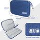 Electronics Travel Organizer,Portable Waterproof Electronic Travel Storage Bag for Small Charging Cord Storage,Charger,Small Electronics,SD Card etc,for Travel,Business -Navy Blue