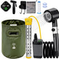 Portable Shower for Camping with Heater, Portable Camping Shower Pump with 6000mAh Battery, 1500W Water Heater, 5.3Gal Foldable Bucket, Digital Display Outdoor Shower for Camping, Beach, RV