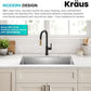 Kraus KHU100-32 Standart PRO 16 Gauge Undermount Single Bowl Stainless Steel Kitchen Sink, 32 Inch