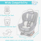 YOREPEK Padded Car Seat Travel Bag for Air Travel, Carseat Cover Backpack with Shoulder Straps, Large Carseat Gate Check Bag, Baby Travel Essential(Light Cyan)