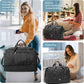 Travel Duffel Bag for Women, Carry-on Overnight Weekender Bags with Wet Pocket, For Spirit Airlines 18x14x8 Personal Item Bag,Small,Black