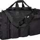 K-Cliffs Tactical Range Duffel Heavy Duty Large Gear Duffle Durable Quality Travel Sports Gym Equipment Bag Military Molle with Lockable Zippers with US Flag Patch 33 Inch Black