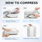 10 Set Compression Packing Cubes for Travel Essentials,Compressible Expandable Packing Cubes for Suitcase,OlarHike Luggage Organizer Bags for Travel,Handy Helper for Organizing Clothes(White) - Roamly