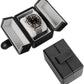 Single Travel Watch Case - Vintage Inspired - Exterior, Soft Microfiber Lining, Fits Up to 42mm Watches - Vegan Leather - Reliable Storage for Home or Travel