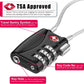 ZHEGE TSA Cable Luggage Lock Small Padlock for Suitcase, Baggage, Backpack, Pistol Case (2 Pack, Black)