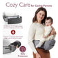 Momcozy Hip Seat Baby Carrier - Adjustable Waistband with Original 3D Belly Protector, Ergonomic Carrier with Various Pockets for Newborns & Toddlers up to 45lbs (Grey, Large)