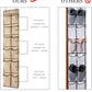 KEEPJOY Over The Door Shoe Organizer,Hanging Shoe Organizer 12 Mesh Pockets Shoe Organizer for Closet,Works Well for Men and Woman Kids Shoes Storage, 57.5×12.6inch(Beige)