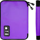 Electronics Travel Organizer,Portable Waterproof Electronic Travel Storage Bag for Small Charging Cord Storage,Charger,SD Card etc,for Travel,Business-Purple Green