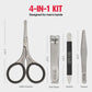 Revlon Men's Grooming Kit, 5-Piece Travel Essentials Set, Includes Nail Clippers, Scissors, File, Tweezers and Carrying Case, Stainless Steel, 1 count