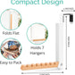 Over The Door Clothes Hanger – Portable Retractable Travel-Friendly Laundry Room Hanging Rack – Convenient Over The Door Drying Rack for Laundry Ease - 2PCS (White)