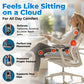Seat Cushion, BodySync™ Technology with Non-Slip Gel & Memory Foam for Tailbone, Sciatica & Back Pain Relief, Office Chair Cushion, Car Seat Cushions for Driving (Light Grey)