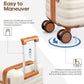 Luggage Sets 5 Piece, Carry On Luggage 20In With Spinner Wheels, Hardside Suitcase Set with TSA Lock,Durable Checked Large Suitcase With Travel Backpack for Men- 20in/24in/28in (Beige, 5 piece set)