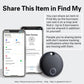 Reyke Smart Tag, Bluetooth Luggage Tracker, Works with Apple Find My (iOS Only), Item Locator for Key, Luggage, Backpack, Wallet, IP67 Waterproof, 4 Pack, Black+White