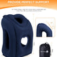 Sunany Travel Pillow, Upgraded Plane Pillow for Long Flights, Inflatable Neck Pillow Used for Airplanes,Cars,Buses,Trains,Office Napping with Eye Mask,Earplugs (Blue)