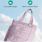 BAGSMART Tote Bag for Women, Lightweight Puffy Tote Bag with Compartments Shoulder Bag Handbag for Travel, Work, Gym,