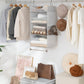 StorageWorks Hanging Closet Organizer, 3-Shelf Hanging Closet Shelves with Top Shelf, 15 ¾"W x 12" D x 31" H, Extra-Large Space, Light Grey