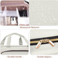 Toiletry Bag for Women with Jewelry Organizer Compartment, Travel Makeup Cosmetic Bag with Hanging Hook for Full-sized Toiletries, Shampoo - Beige