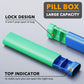 SpaceAid 2 Pack Pill Organizer Box 7 Day, Weekly Travel Pill Case Holder, 2 Times a Day AM PM Daily Pocket Pharmacy Dispenser Container for Pills, Vitamins and Medicine (Blue, Green)