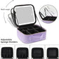 Travel Makeup Bag with Lighted Mirror, Makeup Organizer Bag with 3 Color Modes Adjustable Brightness, Makeup Bag with Mirror and Lights Portable Cosmetic Bag Tools Accessories Gift (Purple)