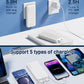 Portable Charger with Built in Cable and AC Wall Plug, USB C Power Bank 12000mAh 22.5W Super Fast Charging, Lightweight Portable Phone Charger Travel Battery Pack for iPhone, ect