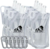 1L Hiking Collapsible Water Bottles, 6-Pack 33OZ BPA-Free Foldable Backpacking Water Bottle for Travel Camping Hiking