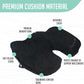Premium Foldable Travel Seat Cushion - for Relief of Lower Back, Sciatic, Butt and Tailbone Pain - for Home & Office Use, Perfect for Travel or Driving - Coccyx Seat Cushion