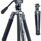 Fotopro Carbon Fiber Tripod 2.3lbs Ultralight 62 Inch Portable Travel Video Tripod for Camera DSLR Load up to 22lbs X-Aircross 3 Video Grey