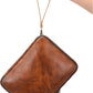 LANNSYNE Full Grain Leather Travel Cable Accessories Bag, Electronic Organizer Carry Case Double Layer Storage Case for Cables, Charger, Phone, Power Bank