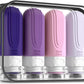 Travel Bottles for Toiletries, Tsa Approved 2oz Travel size Bottles, BPA Free Leak Proof Travels Toiletry Containers, Traveler Accessories with Toiletry Bag for Shampoo Liquid (4 Pack)
