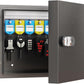 WeHere Key Lock Box Wall Mount, 16 Key Cabinet with Combination Lock & Key Tags, Digital Code Key Organizer Security Storage Lockbox, Key Management for Garage,Office,Holtel,Home