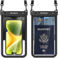 Waterproof Phone Pouch - 8.5in Waterproof Phone Case with Lanyard, IPX8 Cell Phone Dry Bag Beach Essentials for iPhone 16 15 14 Pro Max, Galaxy S25 S24 Ultra, 2 Pack
