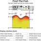 Fish Finder Portable Wireless Sonar & Radio Sensor Depth Finder with Fish Size, Water Temperature, Bottom Contour, Color LED Display Black/White Model fit for Boats Kayaks Fishing