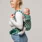 Mabē Monarch Ergonomic Baby Carrier – Premium Cotton Soft Structured Newborn to Toddler Carrier with Hip-Healthy Design, 3 Carry Positions (7-35lbs), Lightweight & Breathable (Evergreen Check)