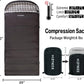 0 Degree Sleeping Bag 100% Cotton Flannel XXL for Adults Big and Tall Cold Weather Winter Zero Degree Camping,Free Compression Sack