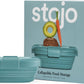 STOJO Collapsible Sandwich Box – 24oz, Reusable Food Storage Container, Silicone Bowl for Hot/Cold Food – Meal Prep, Lunch, Camping, Hiking – Dishwasher Safe (Set of 1, Eucalyptus)