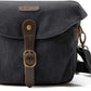 BAGSMART Camera Bag, SLR DSLR Canvas Crossbody Camera Case, Compact Camera Shoulder Bag with Rain Cover for Women and Men, Black