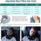 Travel Neck Pillow for Airplane Chin Support Memory Foam Machine Washable for Airplane Sleeping Car Office Black M