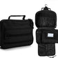 Travel Toiletry Bag for Men and Women, Hanging Travel Toiletries Organizer Dopp Kit, Toiletry Shaving Hygiene Bag, Durable Bathroom Essentials Men's Toiletry Bag for Short Trips & Camping - Black - Roamly