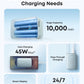 Anker Nano Power Bank, 10,000mAh Portable Charger with 2.3 ft InstaCord Retractable Cable, 45W Max Compact Battery Pack, Smart Display, for iPhone 16/17 Series, iPad, Galaxy, Pixel, and More