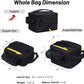 MIER Expandable Lunch Bag Insulated Lunch Box for Men to Work Travel Portable Lunchbox Bags with Shoulder Strap and Water Bottle Holder(Black/Yellow)