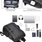KingTo Laptop Backpack for Men Luxury Anti-Theft Travel Backpack Casual Business Waterproofing Computer Bag (black-1)