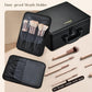 Joligrace Travel Makeup Case with Mirror, Makeup Organizer Case, PU Leather Makeup Train Case Portable Vanity Case Make up Box Countertop Storage Bag for Women,with Adjustable Dividers & Brush Holder
