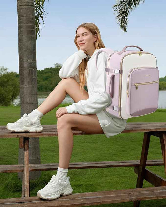 LOVEVOOK 50L Travel Backpack for Women & Men, Airline Approved Carry On Luggage with 3 Packing Cubes, TSA Overnight Bags, Waterproof Personal Item Bag, Weekender Essentials Backpacks fits 17" Laptop