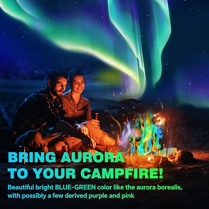 Fire Color Changing Packets Fire Pit - Last Longer Magical Color Flames for Campfires, Bonfire, Fire Pit & Outdoor Fireplaces - Camping Essentials Accessories Christmas Decorations Gift for Kids
