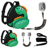 Accmor Toddler Harness Backpack Leash + Black Anti Lost Wrist Link, Cute Dinosaur Kids Backpack with Wristband Tether Strap, Mini Child Backpack Protection Leashes for Boys Girls Aged 1-3 Years