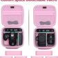 Hard Camera Case Bag Compatible with Canon EOS Rebel T7/T100/T6/R50/R6 or Kodak Pixpro AZ405/AZ425/AZ255/AZ401/AZ252/AZ528 DSLR Camera,for Canon Sony Kodak Panasonic Nikon Mirrorless Camera,Pink