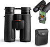 TRV 10x42 Binoculars for Adults High Powered - Waterproof Fogproof BAK4 Prism, with Phone Adapter for Bird Watching, Hunting, Travel